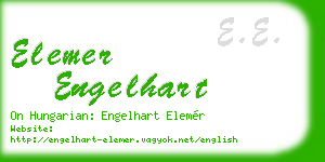 elemer engelhart business card